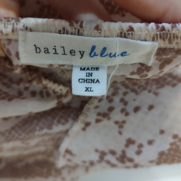 Anthropologie Cream Snakeskin Print Spaghetti Strap Dress With Bows - Picture 5 of 5